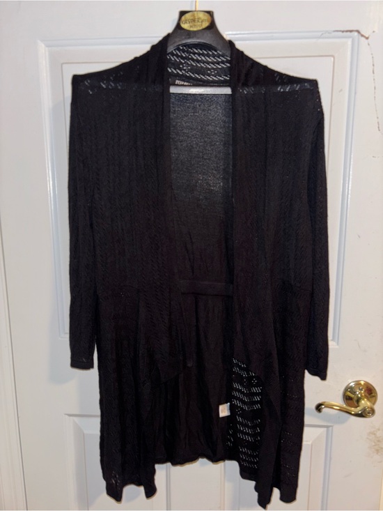 Roz & Ali Sweaters - Roz & Ali Black Cardigan